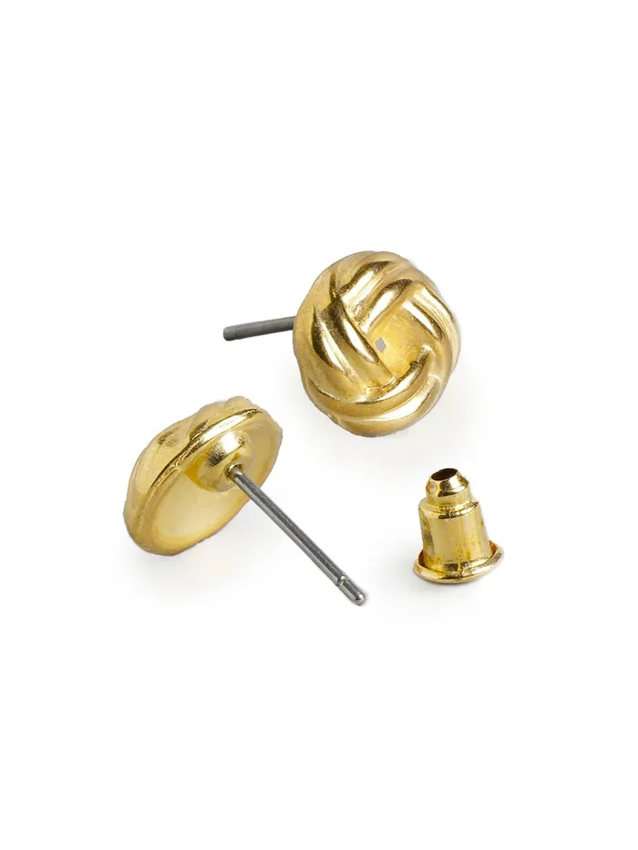 Yellow Chimes Earrings Yellow Chimes Stud Earrings for Women Set of 5 Pairs Gold Plated Twisted Design Contemporary Combo Stud Earrings Set For Women and Girls