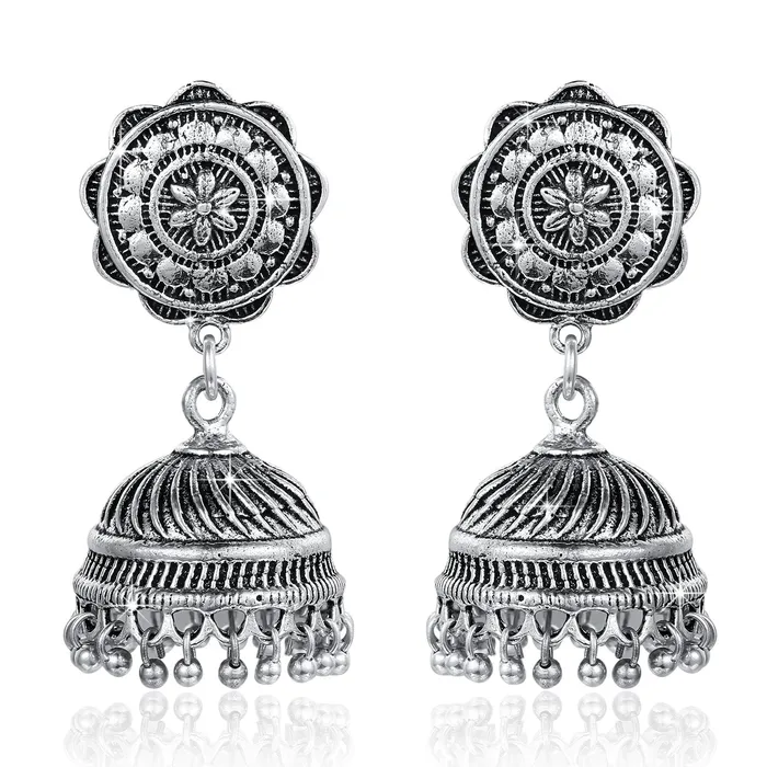 Yellow Chimes Earrings Yellow Chimes Traditional Earring Collection Oxidized Silver Plated Jhumka Earrings for Women and Girls Yellow Chimes Earrings Yellow Chimes Traditional Earring Collection Oxidized Silver Plated Jhumka Earrings for Women and Girls