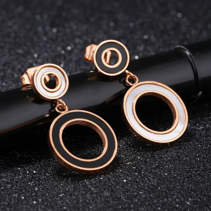 Yellow Chimes Earrings Yellow Chimes Western Style Stainless Steel Never Fading Designer Earrings for Women Girls Rose Gold