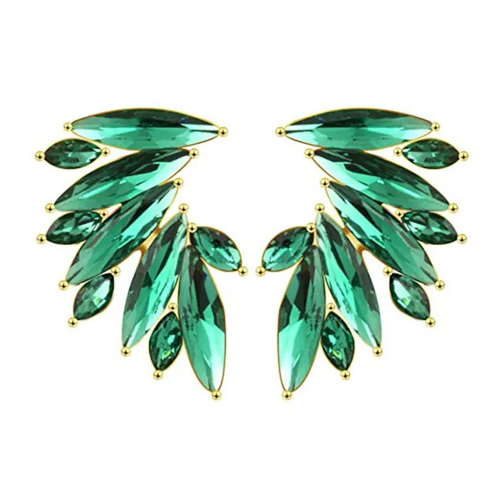 Yellow Chimes Elegant Gold Plated Crystal ClipOn Stud Earrings for Women and Girls Green Yellow Chimes Earrings Yellow Chimes Elegant Gold Plated Crystal ClipOn Stud Earrings for Women and Girls Green Yellow Chimes Earrings