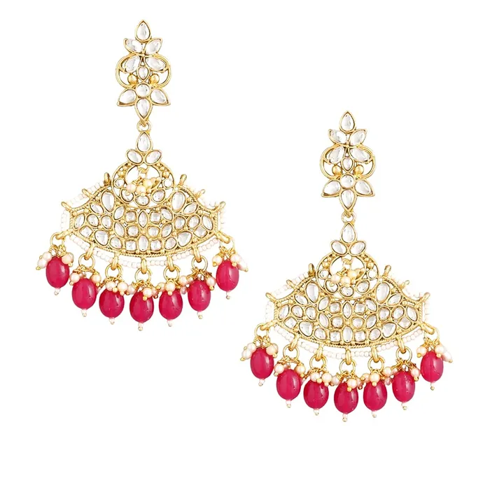 Yellow Chimes Ethnic Gold Plated Traditional Kundan Studded Pearl moti Pink Dangler Earrings for Women and Girls Gold Pink Medium Model YCTJER90LNGDGPK Yellow Chimes Rings Yellow Chimes Ethnic Gold Plated Traditional Kundan Studded Pearl moti Pink Dangler Earrings for Women and Girls Gold Pink Medium Model YCTJER90LNGDGPK Yellow Chimes Rings