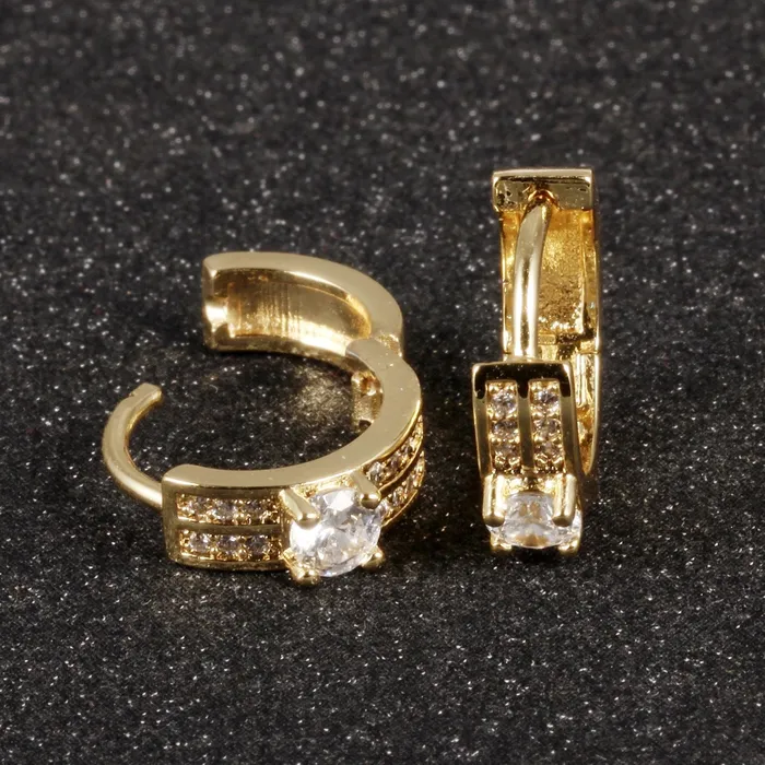 YELLOW CHIMES High Grade Crystal Gold Plated Charming Hoop Earrings for Girls and Women Yellow Chimes Earrings