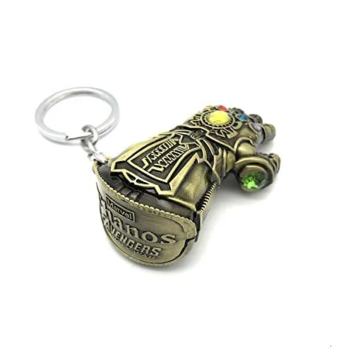 Yellow Chimes Marvel Avengers Infinity War 3 New Series Thanos Hand Gauntlet Power 6 Stone Key Chain For Boys And Girls Yellow Chimes Necklaces