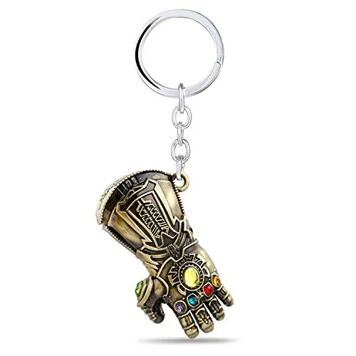 Yellow Chimes Marvel Avengers Infinity War 3 New Series Thanos Hand Gauntlet Power 6 Stone Key Chain For Boys And Girls Yellow Chimes Necklaces