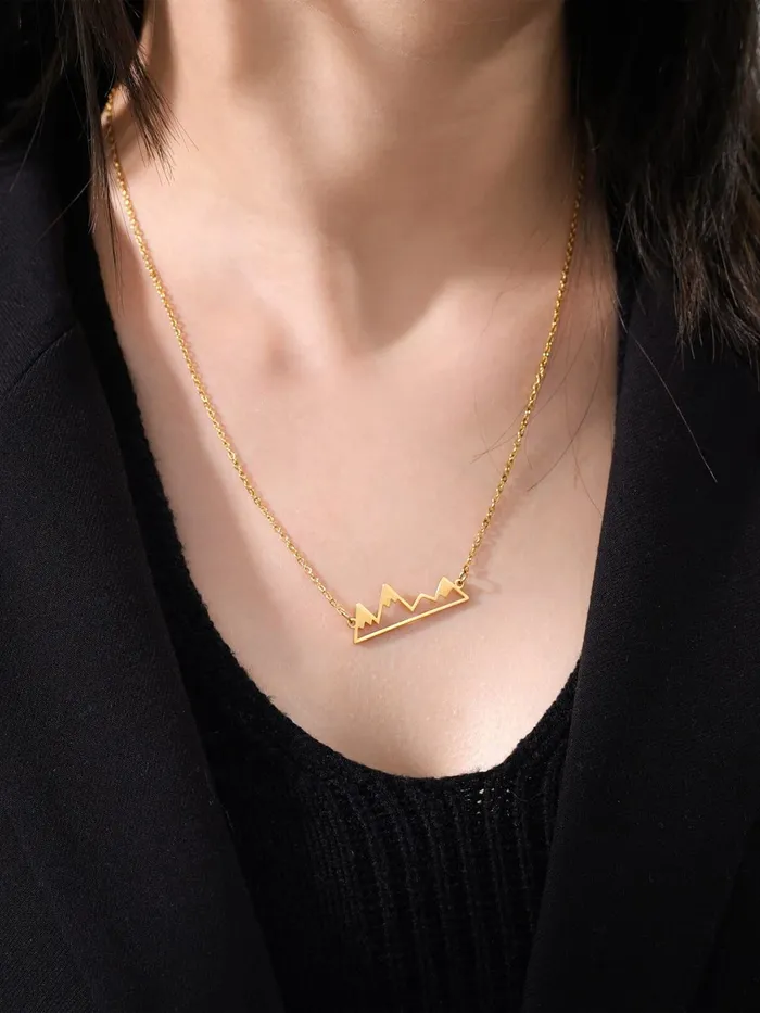 Yellow Chimes Necklace for Womens Goldplated Minimal Designed Necklace for Womens and Girls Yellow Chimes Necklaces