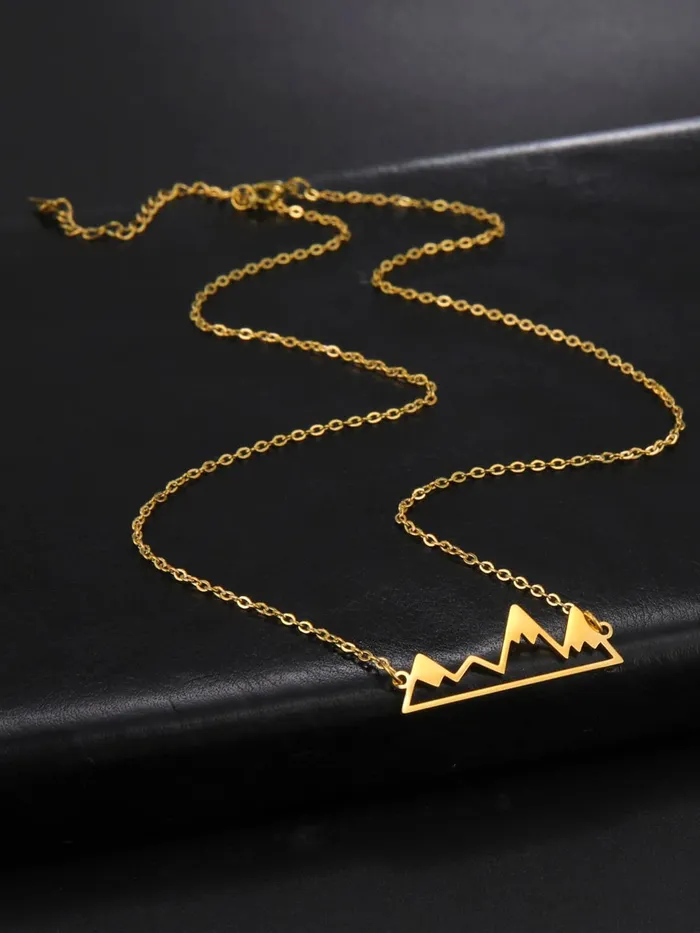 Yellow Chimes Necklace for Womens Goldplated Minimal Designed Necklace for Womens and Girls Yellow Chimes Necklaces