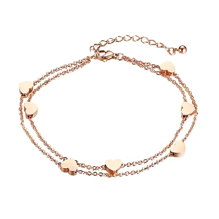 Yellow Chimes Necklaces Yellow Chimes Bracelet for Women Fashion Rose Gold Charm Style Multilayer Chain Bracelets Heart Shaped Rose Gold Plated Charms Accessories Jewellery Birthday Gift and Anniversary Gift Yellow Chimes Necklaces Yellow Chimes Bracelet for Women Fashion Rose Gold Charm Style Multilayer Chain Bracelets Heart Shaped Rose Gold Plated Charms Accessories Jewellery Birthday Gift and Anniversary Gift