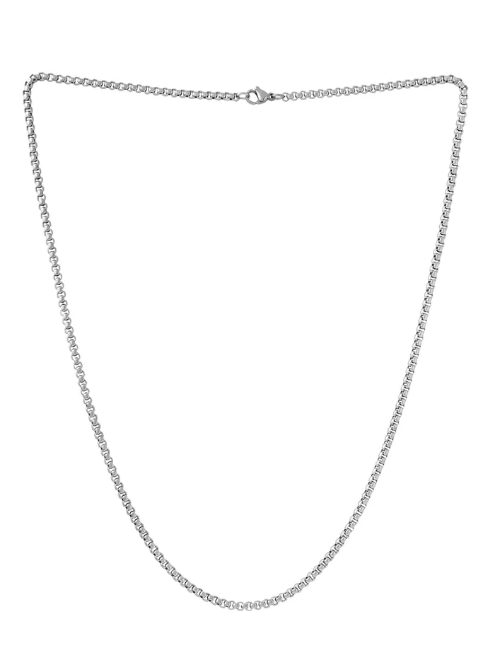 Yellow Chimes Necklaces Yellow Chimes Chain for Men and Boys Silver Chain Men Neck Chain for Men Stainless Steel Chains for Men Birthday Gift for Men and Boys Anniversary Gift for Husband