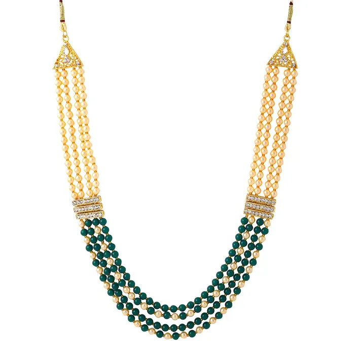 Yellow Chimes Necklaces Yellow Chimes Dulahmala For Mens Pearl Necklace Jewellery for Groom Dulha Moti Mal Haar For men Yellow Chimes Necklaces Yellow Chimes Dulahmala For Mens Pearl Necklace Jewellery for Groom Dulha Moti Mal Haar For men
