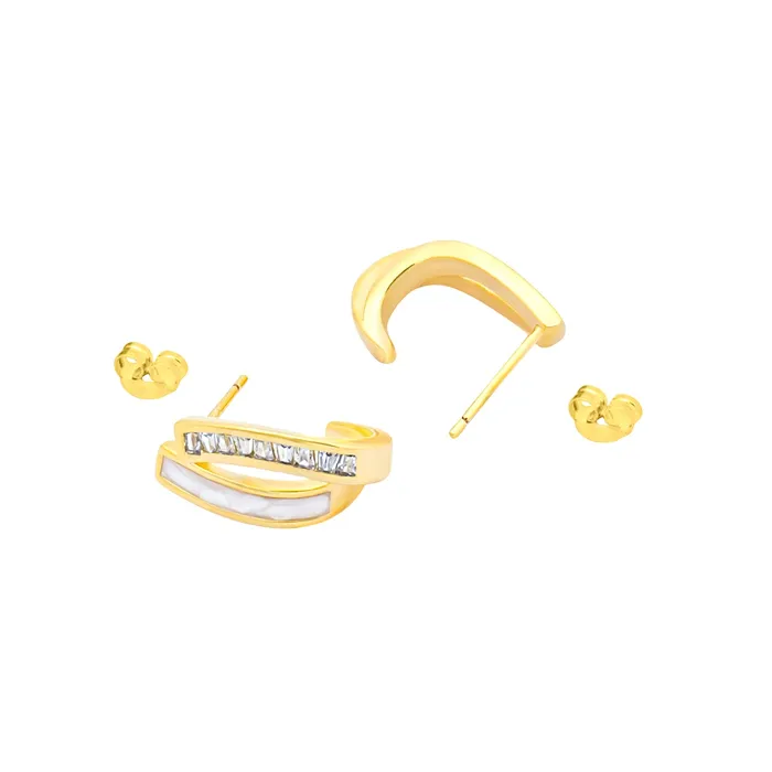 Yellow Chimes Necklaces Yellow Chimes Earrings for Women and Girls Studs for Women Gold Toned Enamel Zircons Stud Earrings Birthday Gift for girls and women Anniversary Gift for Wife