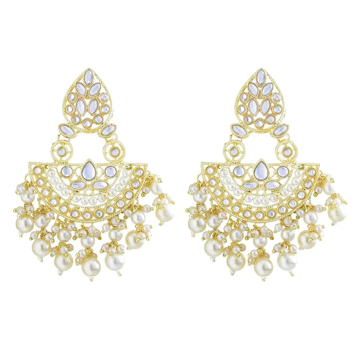 Yellow Chimes Necklaces Yellow Chimes Earrings for Women Gold Toned Kundan Studded Pearl Drop Chandbali Designed Drop Earrings for Women and Girls ER12 Yellow Chimes Necklaces Yellow Chimes Earrings for Women Gold Toned Kundan Studded Pearl Drop Chandbali Designed Drop Earrings for Women and Girls ER12