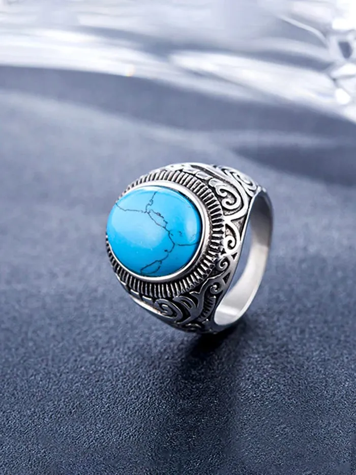 Yellow Chimes Necklaces Yellow Chimes Elegant Rings for Men Stylish Stainless Steel Black Silver Stoned Multicolor Band Ring for Men and Boys Style5 8