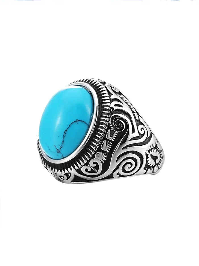 Yellow Chimes Necklaces Yellow Chimes Elegant Rings for Men Stylish Stainless Steel Black Silver Stoned Multicolor Band Ring for Men and Boys Style5 8