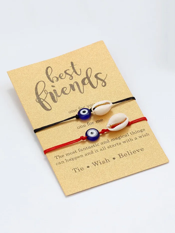 Yellow Chimes Necklaces Yellow Chimes Evil Eye Bracelets for Women 2 PCs Black Red Best Friendship Bracelet Nylon Cord Adjustable Thread Wrist Band Bracelet for Boys and Girls