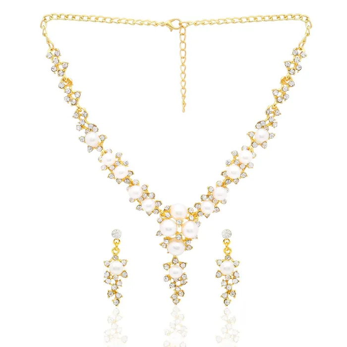 Yellow Chimes Necklaces Yellow Chimes Latest Fashion Designer Pearl Gold Plated Pearl Choker Necklace Set with Earrings Jewellery Set For Women Girls Yellow Chimes Necklaces Yellow Chimes Latest Fashion Designer Pearl Gold Plated Pearl Choker Necklace Set with Earrings Jewellery Set For Women Girls