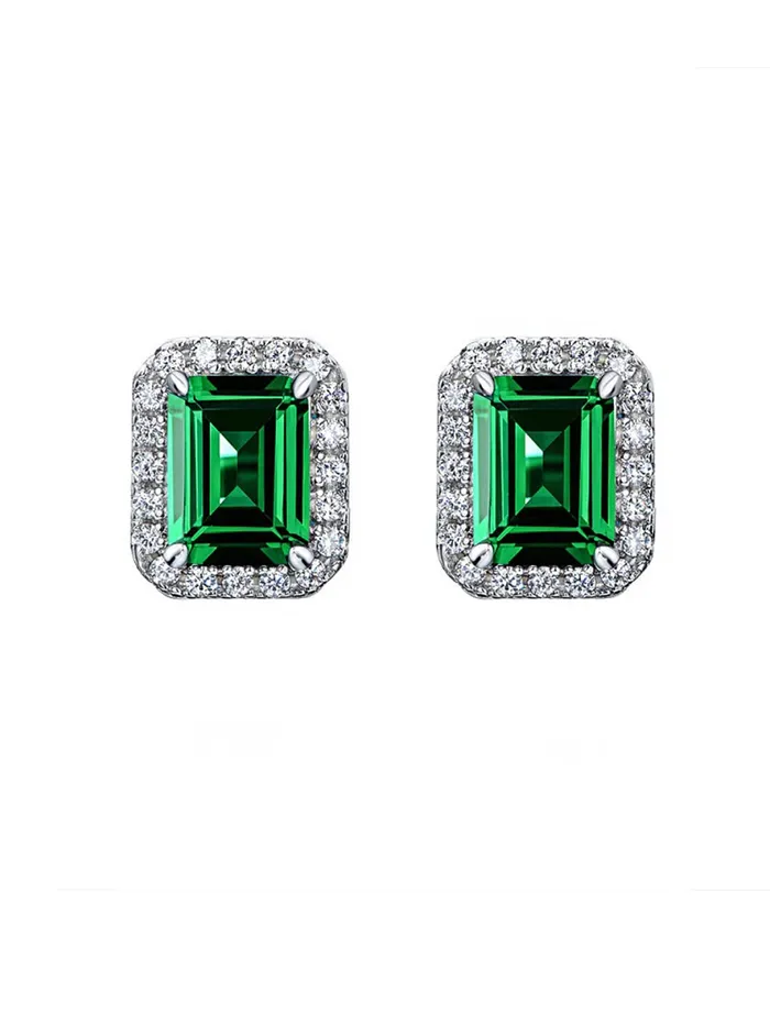 Yellow Chimes Necklaces Yellow Chimes Stud Earrings for Women Green Square Crystal Silver Plated Stud Earrings for Women and Girls Yellow Chimes Necklaces Yellow Chimes Stud Earrings for Women Green Square Crystal Silver Plated Stud Earrings for Women and Girls