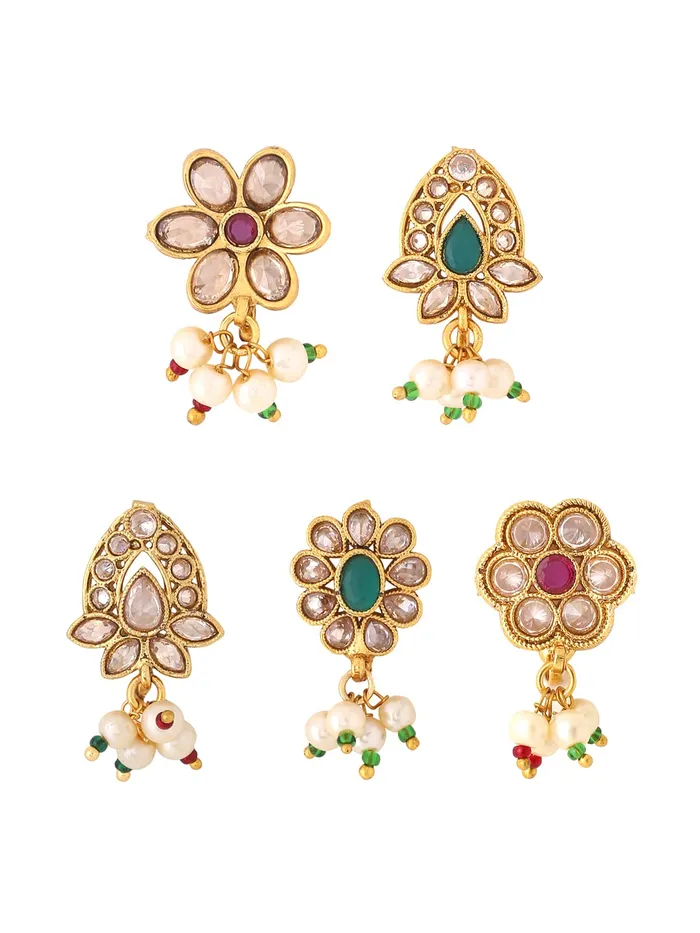 Yellow Chimes Nose Pins for Women Gold Toned PressingNon Piercing Crystal Studded Combo of 5 Pcs Floral Designed Nose Pins for Women and Girls Yellow Chimes Necklaces Yellow Chimes Nose Pins for Women Gold Toned PressingNon Piercing Crystal Studded Combo of 5 Pcs Floral Designed Nose Pins for Women and Girls Yellow Chimes Necklaces