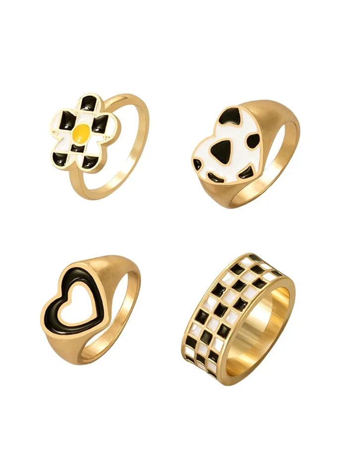 Yellow Chimes Rings for Women Combo of 4 Pcs Stack Rings Gold Plated Midi Finger Knuckle Ring Set for Women and Girls Yellow Chimes Rings Yellow Chimes Rings for Women Combo of 4 Pcs Stack Rings Gold Plated Midi Finger Knuckle Ring Set for Women and Girls Yellow Chimes Rings