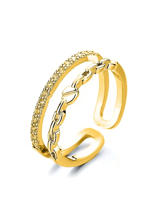 Yellow Chimes Rings for Women Girls Ring for Girls Gold Tone Crystal Studded Multi Layered Adjustable Finger Ring for Women Birthday Gift For girls women Anniversary Gift for Wife Yellow Chimes Earrings Yellow Chimes Rings for Women Girls Ring for Girls Gold Tone Crystal Studded Multi Layered Adjustable Finger Ring for Women Birthday Gift For girls women Anniversary Gift for Wife Yellow Chimes Earrings