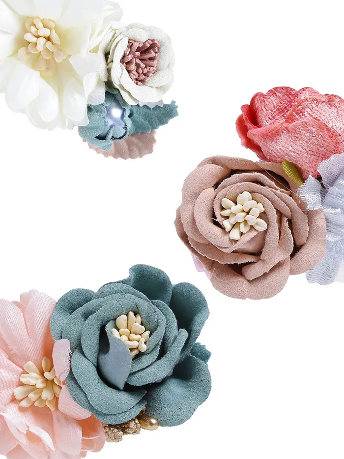 Yellow Chimes Rings Melbees by Yellow Chimes Hair Clips for Girls 3 PCS Hairclips for Kids Floral Hair Clips Set Beauty Imported Hair Clips Hair Accessories for Girls and Kids Women