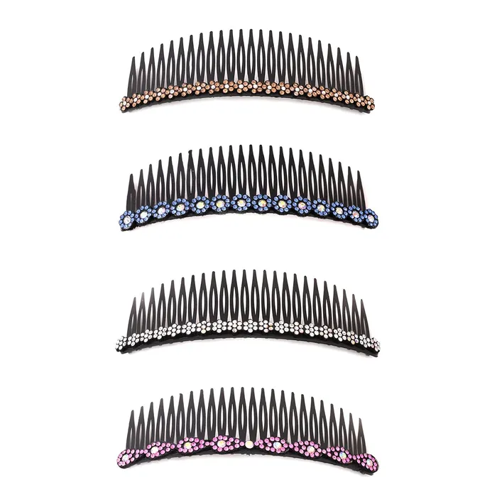 Yellow Chimes Rings Yellow Chimes Comb Pin for Women Hair Accessories for Women Western Comb Clips for Hair for Women Set of 4 Pcs Juda Pin Hair Pins for Women Side PinComb PinJuda pin Accessories for Women