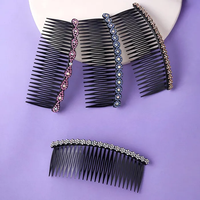 Yellow Chimes Rings Yellow Chimes Comb Pin for Women Hair Accessories for Women Western Comb Clips for Hair for Women Set of 4 Pcs Juda Pin Hair Pins for Women Side PinComb PinJuda pin Accessories for Women