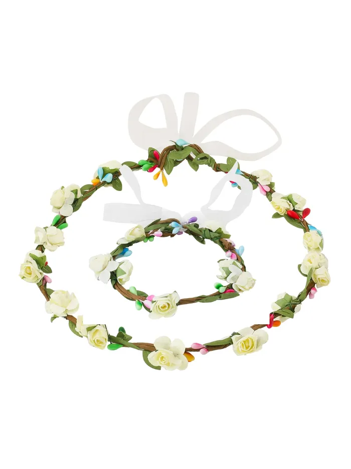 Yellow Chimes Rings Yellow Chimes Floral Tiara Crown Set for Women Handmade White Floral Tiara Bracelet Set For Women Wrist Band Bridal Wedding Headband Hair Tiara For Women Bridesmaid Tiara Set Hair Accessories Yellow Chimes Rings Yellow Chimes Floral Tiara Crown Set for Women Handmade White Floral Tiara Bracelet Set For Women Wrist Band Bridal Wedding Headband Hair Tiara For Women Bridesmaid Tiara Set Hair Accessories