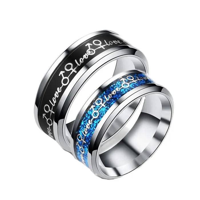 Yellow Chimes Rings Yellow Chimes Love Signet Unique Carbon Fibre Titanium Steel Never Fading Couple Rings for Women and Men Yellow Chimes Rings Yellow Chimes Love Signet Unique Carbon Fibre Titanium Steel Never Fading Couple Rings for Women and Men