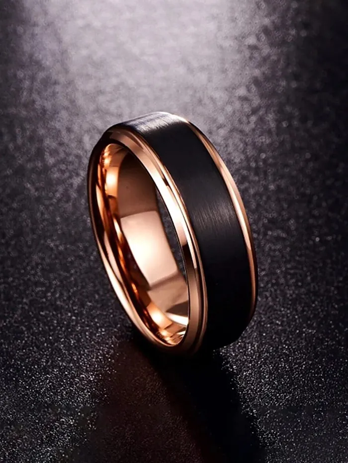 Yellow Chimes Rings Yellow Chimes Ring For Men Black Bands Rings Platinum Plated Titanium Steel Never Fading Ring For Men and Boys