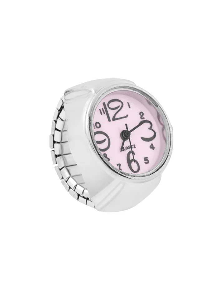 Yellow Chimes StainlessSteel Base Metal Pink Dial Analog Stretchable Womens Watch Ring Yellow Chimes Earrings Yellow Chimes StainlessSteel Base Metal Pink Dial Analog Stretchable Womens Watch Ring Yellow Chimes Earrings
