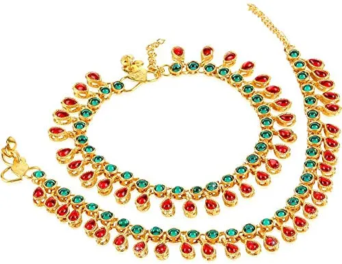 Yellow Chimes Traditional Captive Beauty Gold Plated Payal Anklets for Women and Girls Yellow Chimes Bracelets Yellow Chimes Traditional Captive Beauty Gold Plated Payal Anklets for Women and Girls Yellow Chimes Bracelets