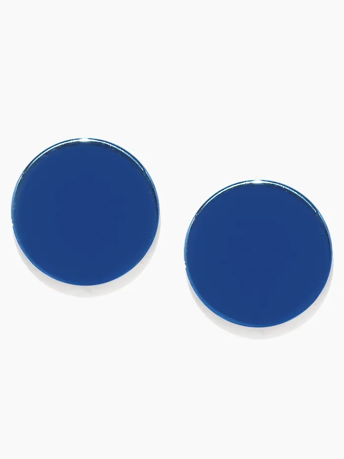 Yellow Chimes Trendy Combo of 2 Pairs Stainless Steel Textured Metallic Blue Hoop Stud Earrings Men and Women Yellow Chimes Bracelets