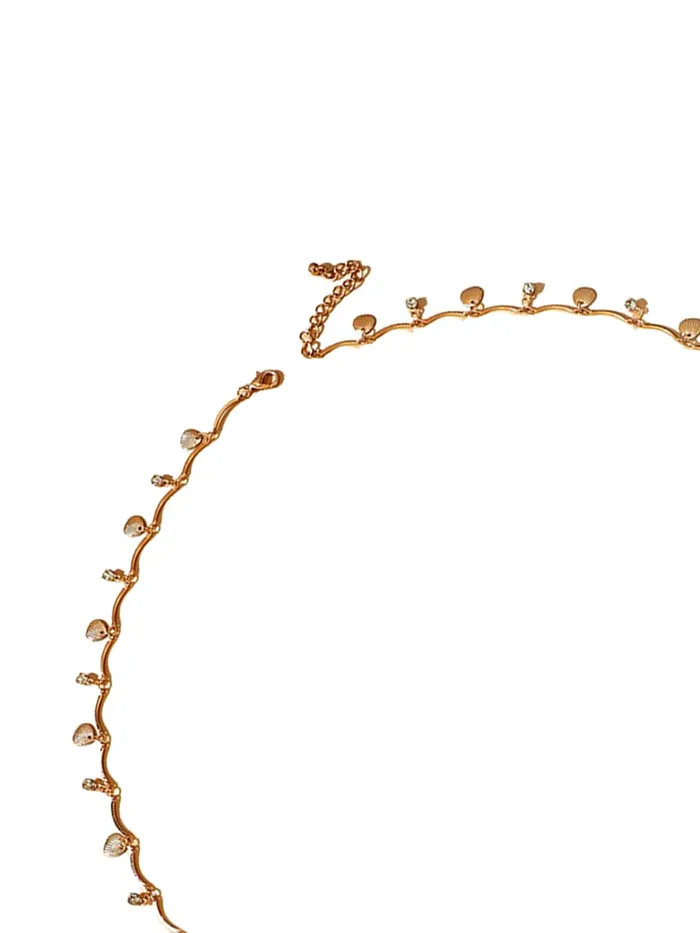 Yellow Chimes Waist Chain for Women Crystal studded Golden Waist band for Women and Girls Yellow Chimes Earrings