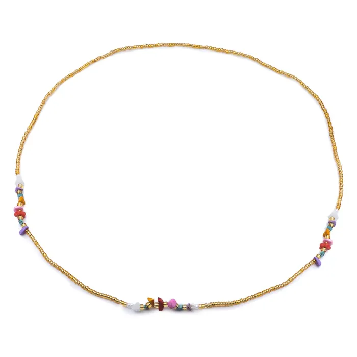 Yellow Chimes Waist Chain for Women Multicolor Stone Studded Golden Color Waist Chain For Women and Girls Yellow Chimes Earrings