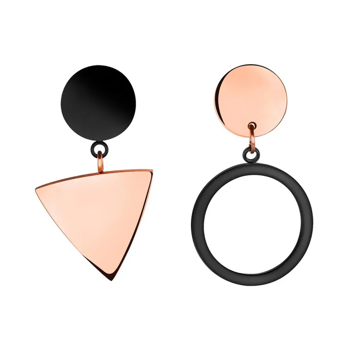 Yellow Chimes Western Style Stainless Steel Never Fading Dual Pattern Designer Earrings for Women Girls Rose Gold Yellow Chimes Rings Yellow Chimes Western Style Stainless Steel Never Fading Dual Pattern Designer Earrings for Women Girls Rose Gold Yellow Chimes Rings