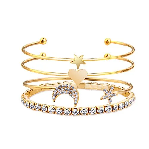 Yellow Chimes Womens Fashion Gold Plated Kada Bracelet Set Combo Accessories Yellow Chimes Earrings Yellow Chimes Womens Fashion Gold Plated Kada Bracelet Set Combo Accessories Yellow Chimes Earrings