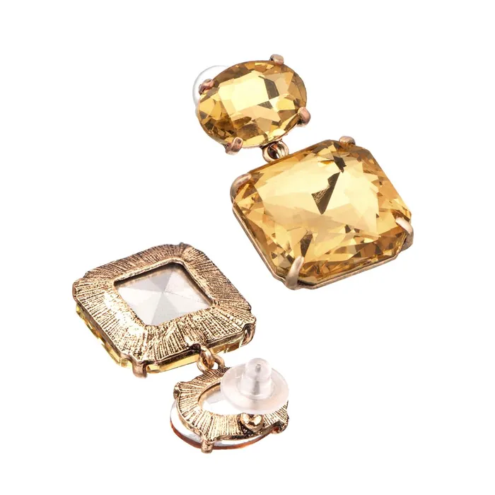 Yellow Chimes Yellow Chimes Earrings for Women and Girls Drop Earrings for WomenGolden Crystal Earrings for Women Birthday Gifts for Women Anniversary Gift For Wife Necklaces