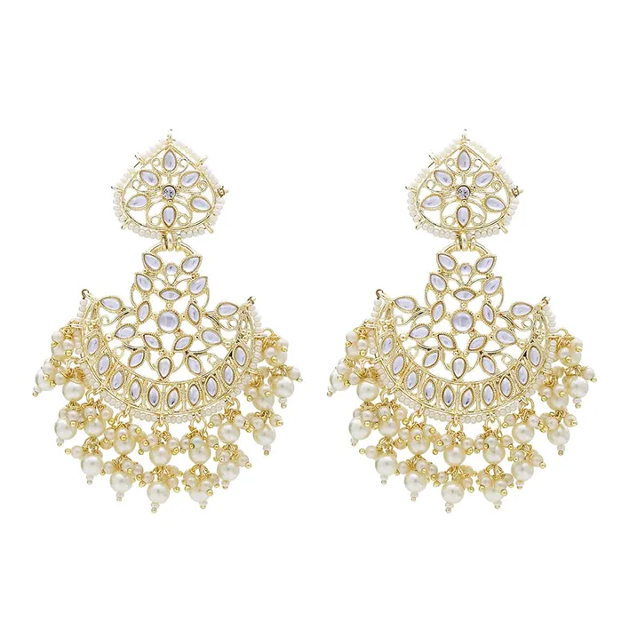 Yellow Chimes Yellow Chimes Earrings for Women Gold Toned Kundan Studded Pearl Drop Chandbali Designed Drop Earrings for Women and Girls ER11 Bracelets Yellow Chimes Yellow Chimes Earrings for Women Gold Toned Kundan Studded Pearl Drop Chandbali Designed Drop Earrings for Women and Girls ER11 Bracelets