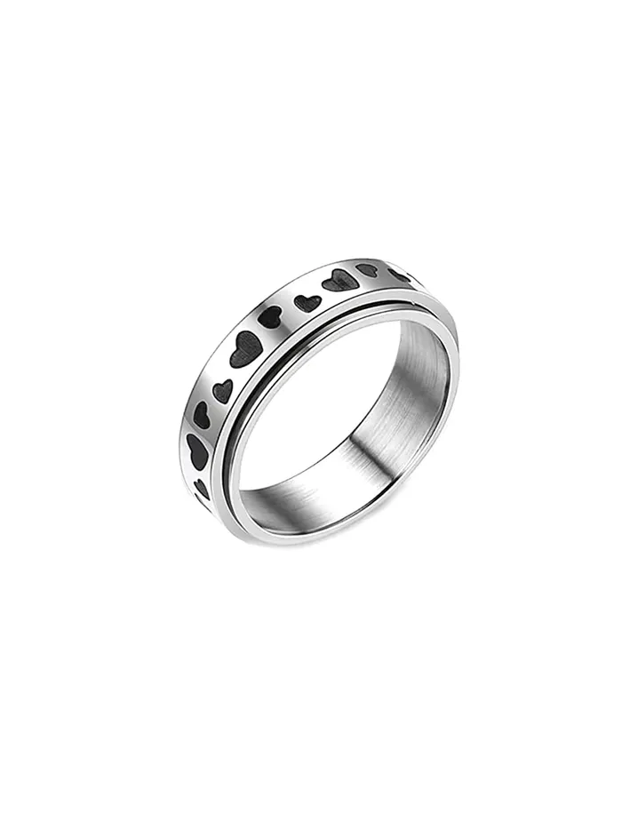 Yellow Chimes Yellow Chimes Spinner Rings for Women Stainless Steel Stress Relieving Rotatable Spinner Ring for Women and Girls Model1 Earrings Yellow Chimes Yellow Chimes Spinner Rings for Women Stainless Steel Stress Relieving Rotatable Spinner Ring for Women and Girls Model1 Earrings