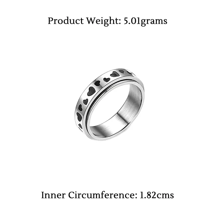 Yellow Chimes Yellow Chimes Spinner Rings for Women Stainless Steel Stress Relieving Rotatable Spinner Ring for Women and Girls Model1 Earrings