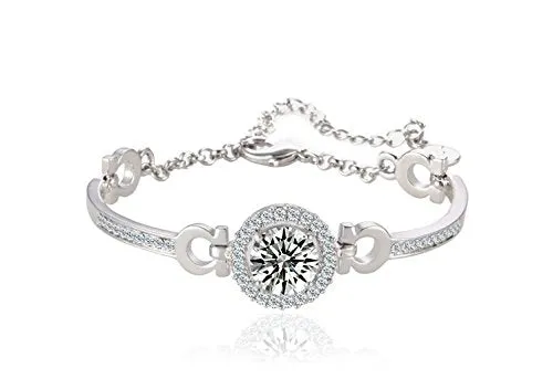 Yellow Chimes YELLOW CHIMES Swarovski Elements Solitaire Designer Bracelet for Women and Girls Bracelets Yellow Chimes YELLOW CHIMES Swarovski Elements Solitaire Designer Bracelet for Women and Girls Bracelets
