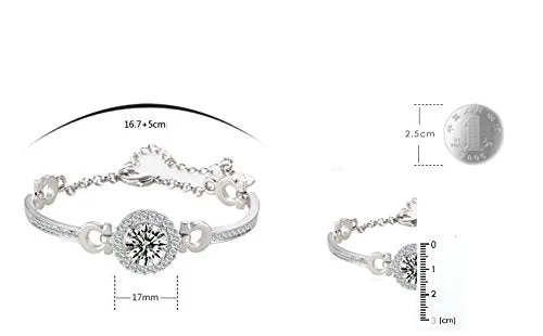 Yellow Chimes YELLOW CHIMES Swarovski Elements Solitaire Designer Bracelet for Women and Girls Bracelets